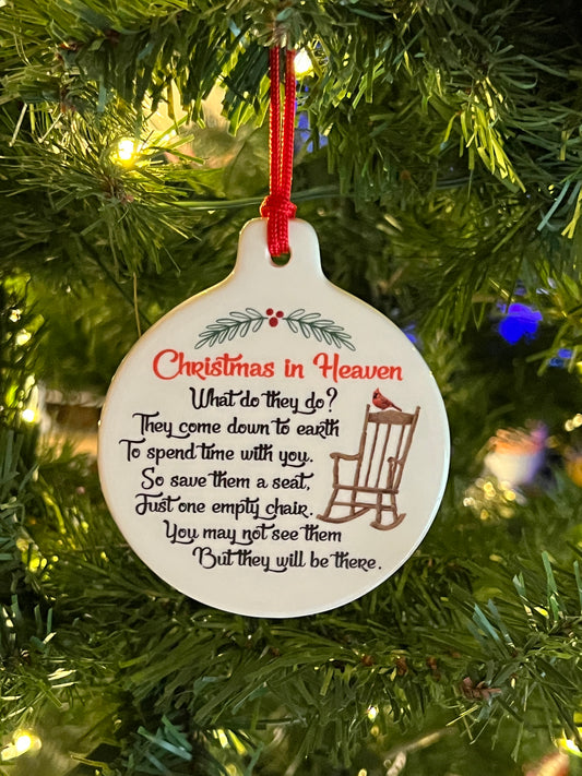 Christmas in Heaven Ceramic Ornament