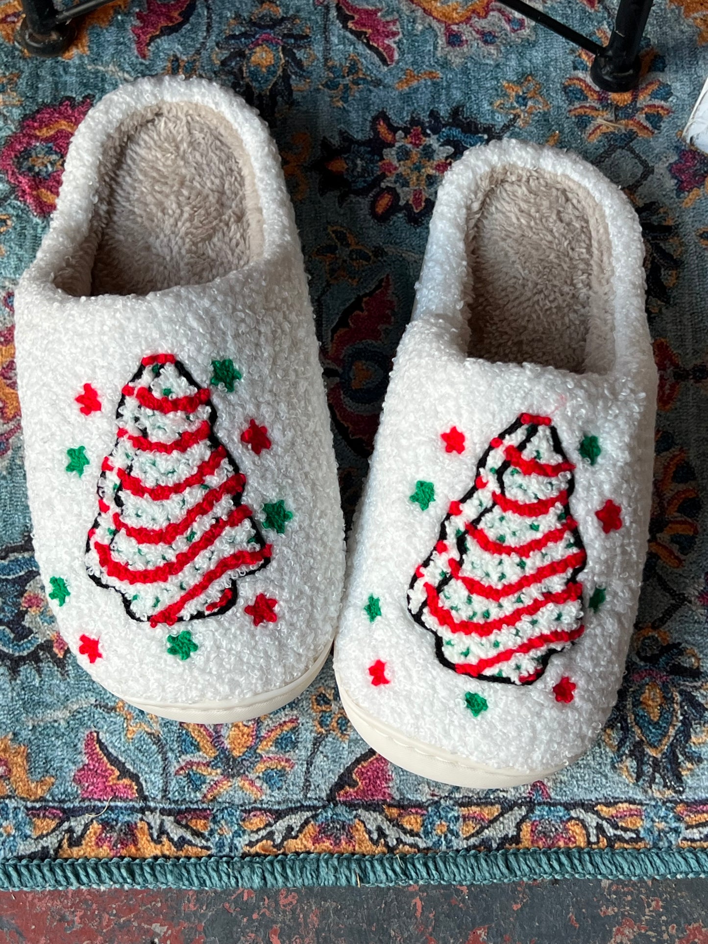 Christmas Tree Cake Slippers