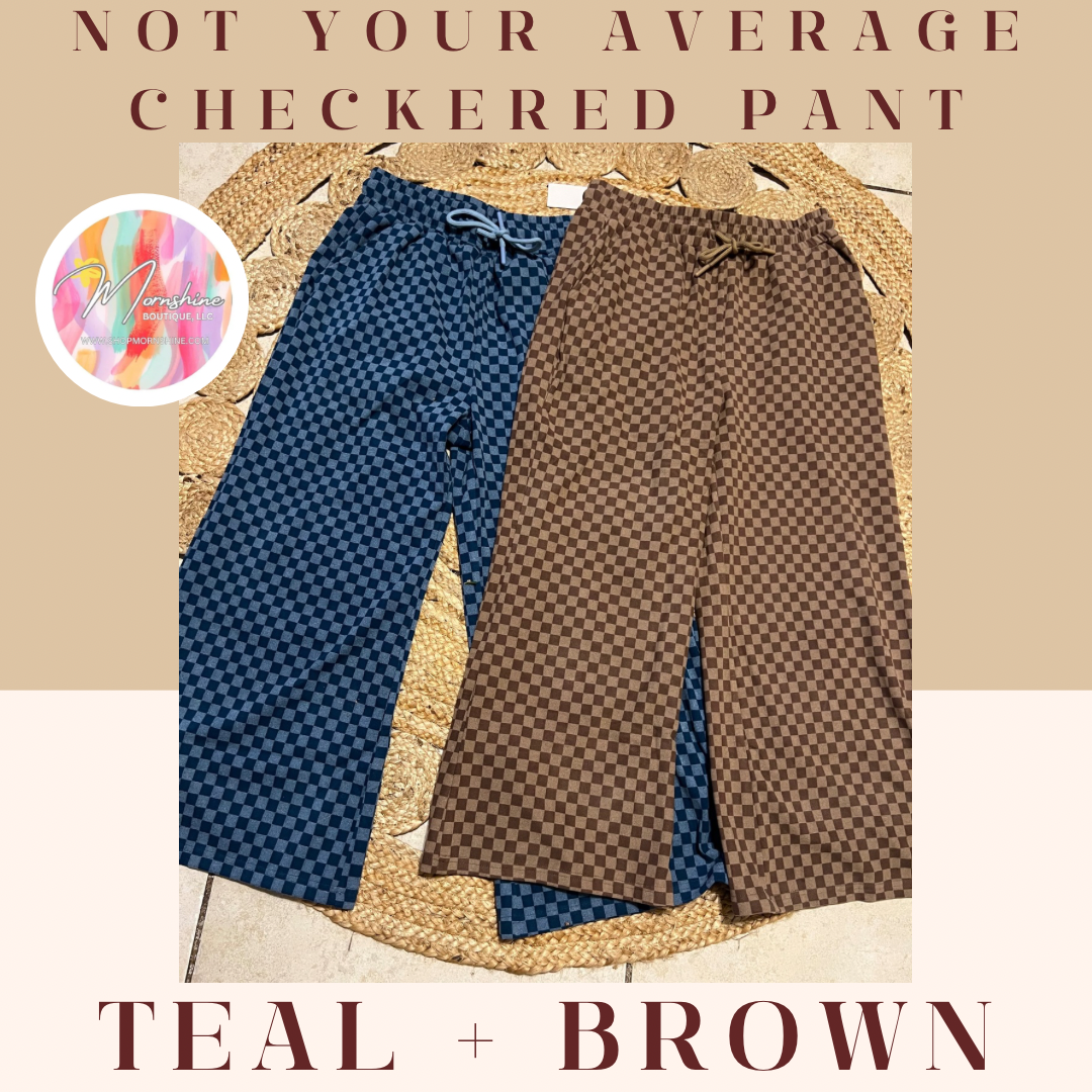 Not your Average Checkered Cropped Pants